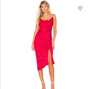 Lovers & Friends - Lia Midi Dress in Hot Pink